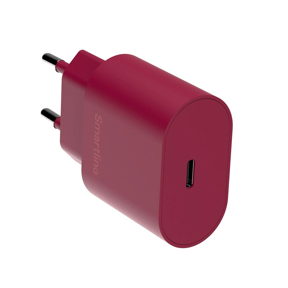 Smartline 20W Wall Charger with 1 x USB-C – Dark Red