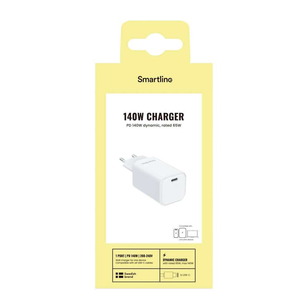 Smartline 140W Wall Charger with 1x USB-C - White