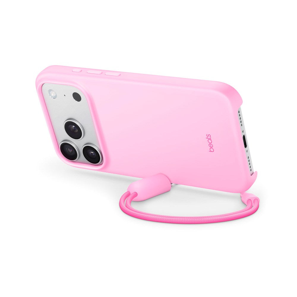Beats iPhone 17 Pro Case with Strap - MagSafe Compatible - Pebble Pink