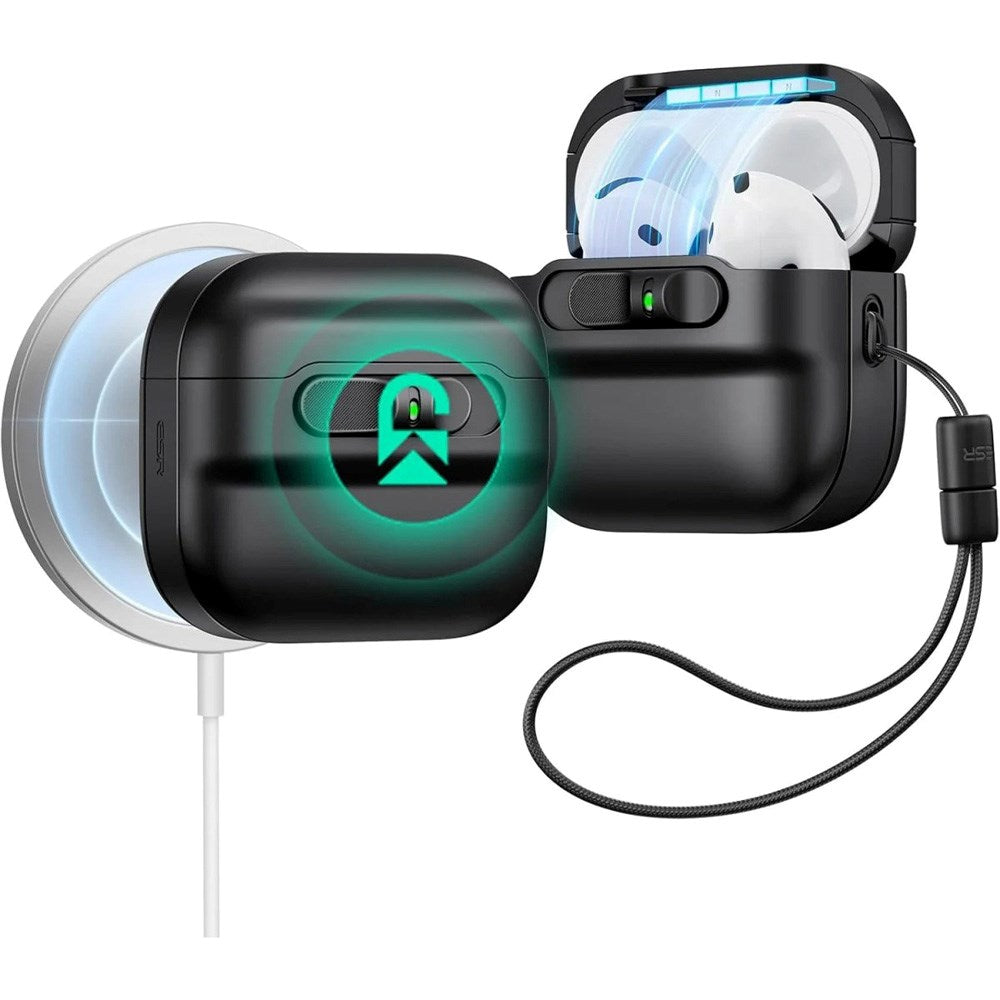 ESR AirPods (4th Gen) HaloLock Pulse Case - MagSafe Compatible - Black