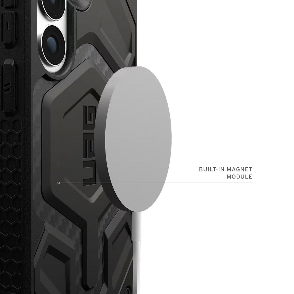 Samsung Galaxy S26+ (Plus) UAG Monarch Pro Carbon Hybrid Case – MagSafe Compatible – Black