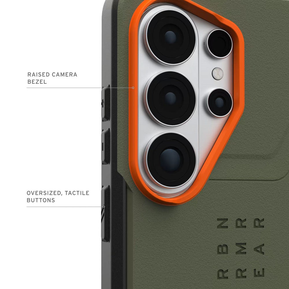 Samsung Galaxy S26 Ultra UAG Civilian Case - MagSafe Compatible - Green / Orange