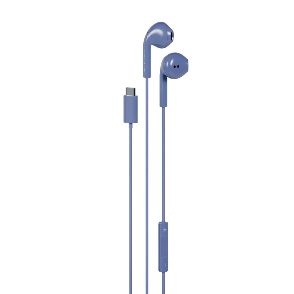 Happy Plugs Headphones with USB-C - In-Ear - Blue