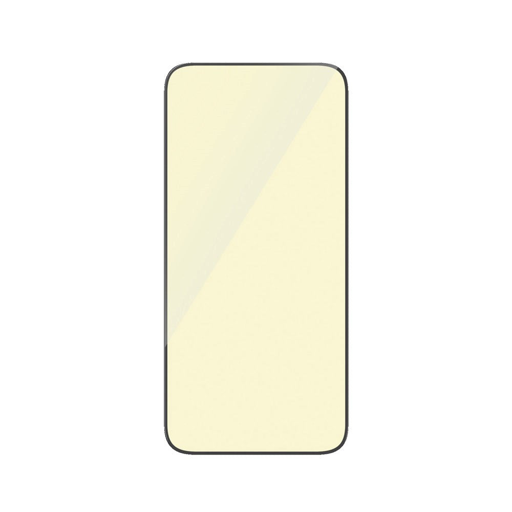 iPhone 15 Plus / 16 Plus PanzerGlass Ultra Wide Fit Screen Protector w. EasyAligner - Anti-Reflective - Anti-Blue Light - Diamond Strength - Transparent / Black Edge