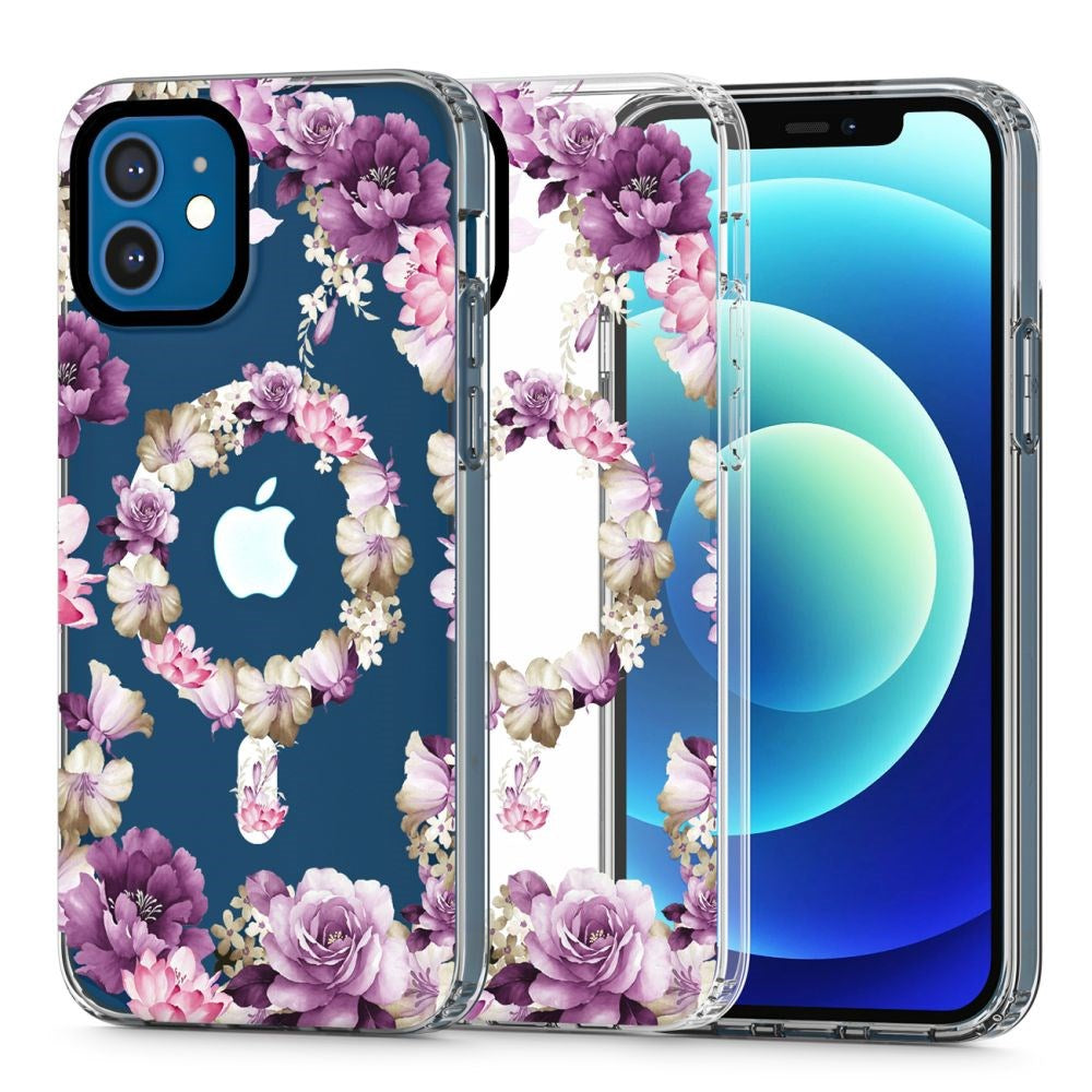 iPhone 12 / 12 Pro Tech-Protect MagMood Case - MagSafe Compatible - Rose Floral