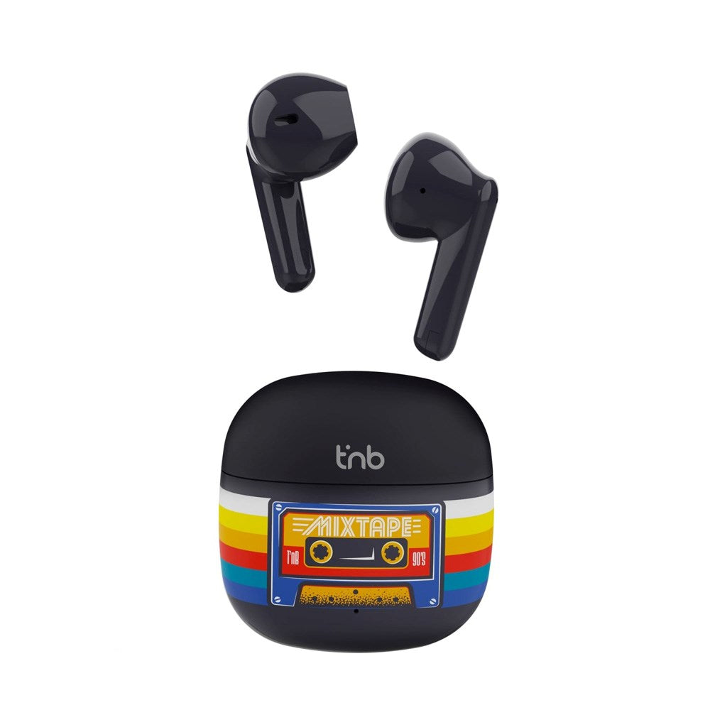 T'NB ORIGIN Wireless In-Ear Headphones with Charging Case - Cassette Tape Design
