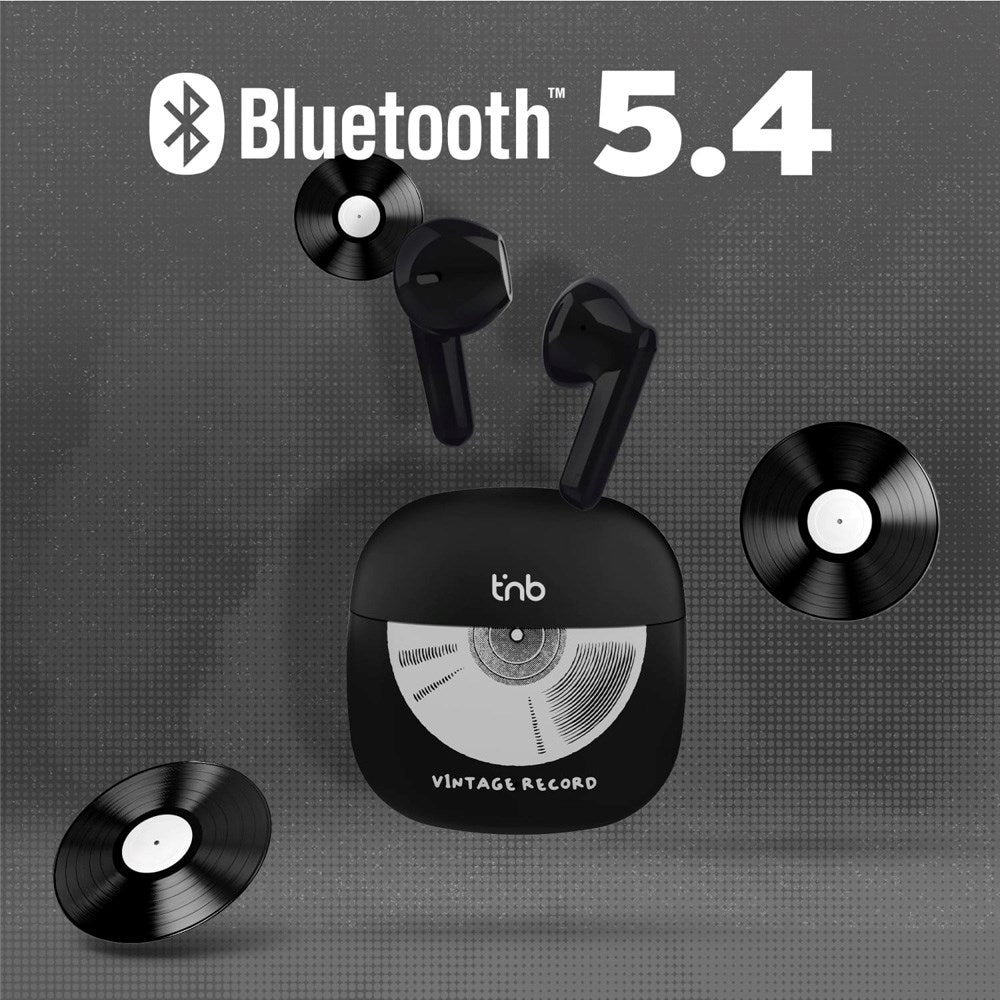 T'NB ORIGIN Wireless In-Ear Headphones with Charging Case - Vinyl Design