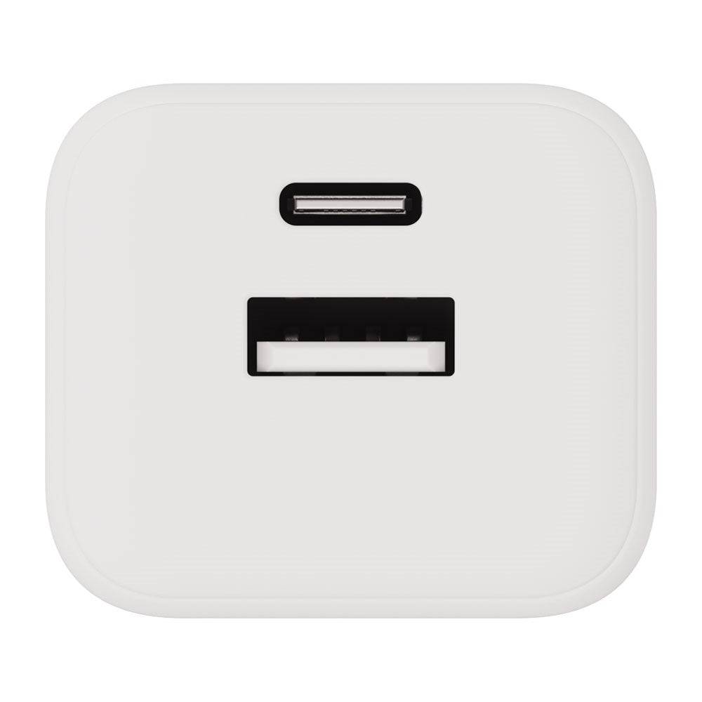 X2O 20W Wall Charger with 1x USB-A & 1x USB-C - White