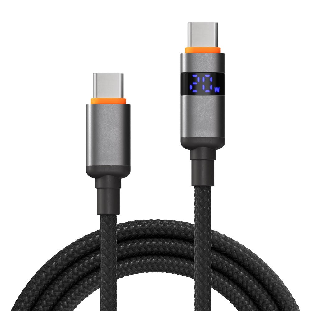 X2O Longlife 100W USB-C to USB-C Cable with LED Display - 1.5m - Black