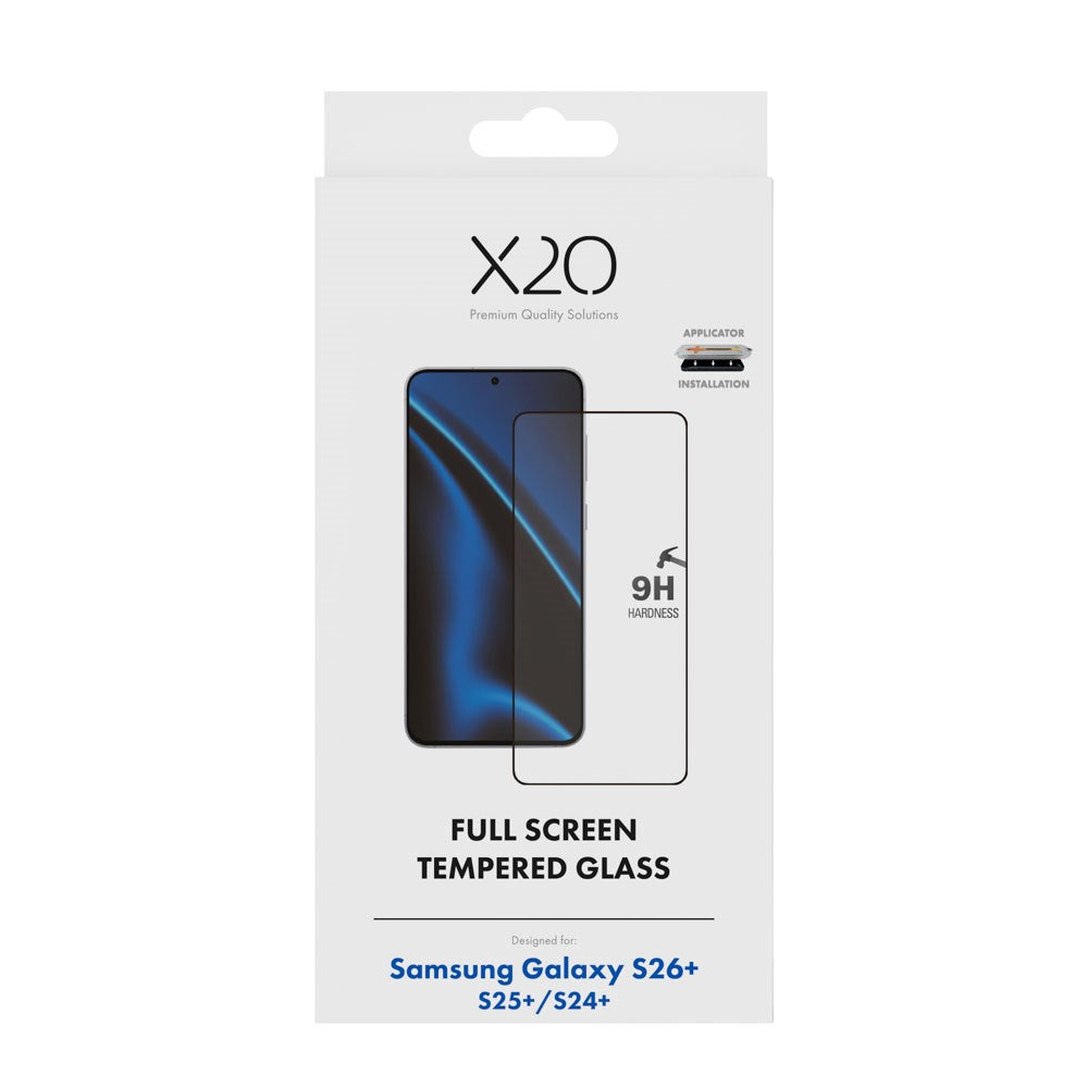 Samsung Galaxy S26+ (Plus) X2O 9H Full Fit Tempered Screen Protector Glass - Transparent