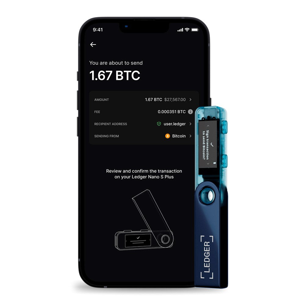 Ledger Nano S Plus Crypto Hardware Wallet - Neptune Blue
