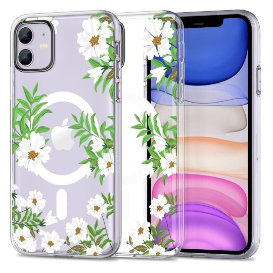 iPhone 11 Tech-Protect MagMood Case - MagSafe Compatible - Spring Daisy