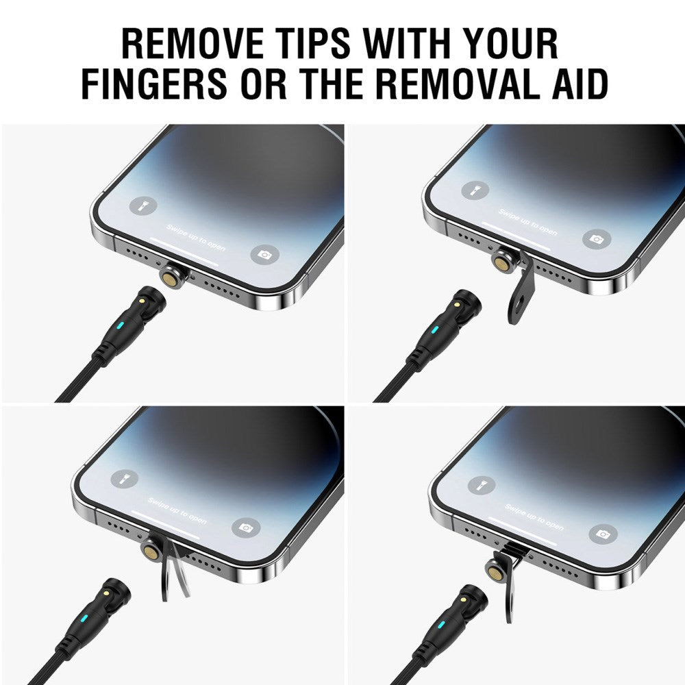 4smarts GravityCord Magnetic Cable with USB-C - 240W - 1.8m - Black