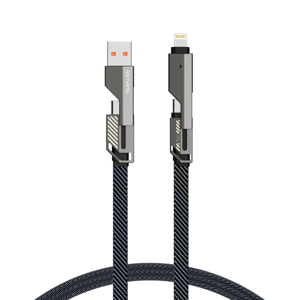 4smarts ComboCord 3-in-1 Multi Cable 240W - 1.5m - Grey