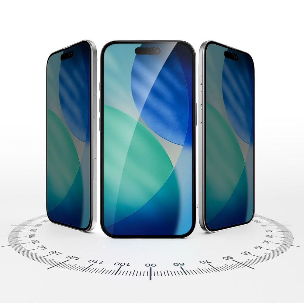 iPhone Air 4Smarts Second Glass Screen Protector with Mounting Frame - Privacy Function - Transparent