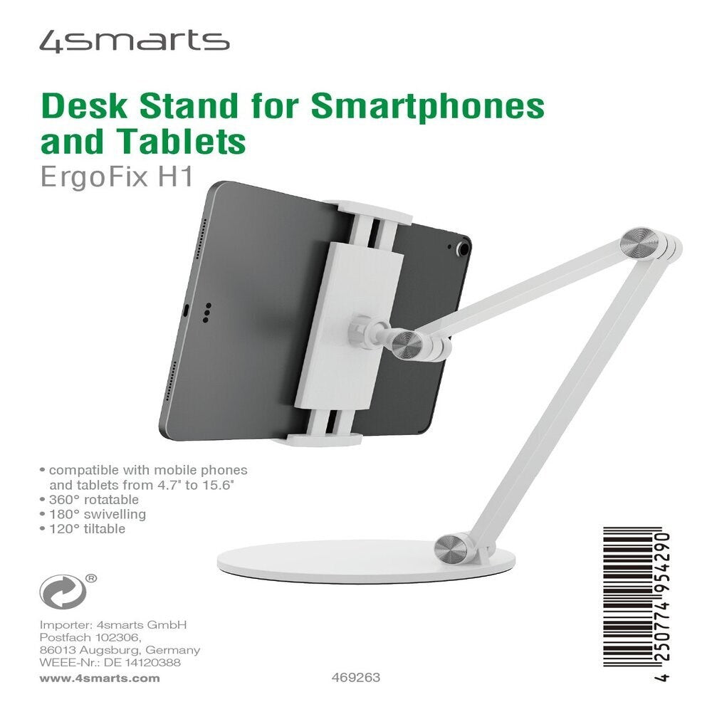 4smarts ErgoFix Holder for Mobile / Tablet - White