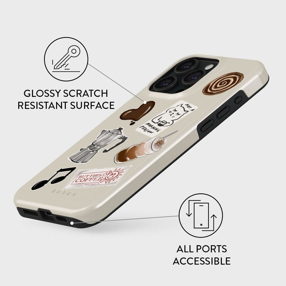 Burga iPhone 15 Pro Tough Fashion Case - Oat Milk Please