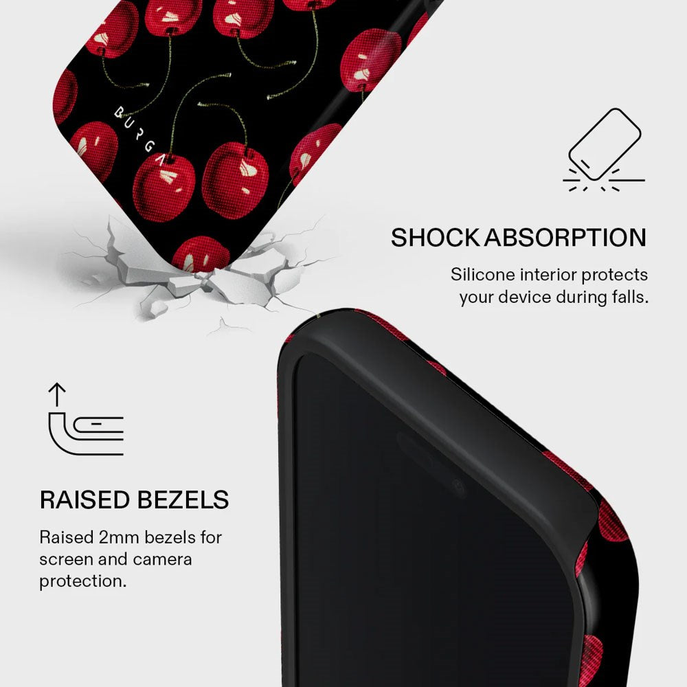 Burga iPhone 17 Pro Tough Fashion Case - MagSafe Compatible - Cherrybomb
