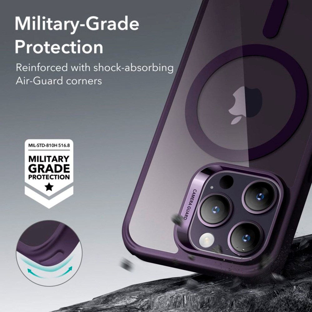 ESR iPhone 14 Pro Classic Hybrid Case - MagSafe Compatible - Transparent / Purple