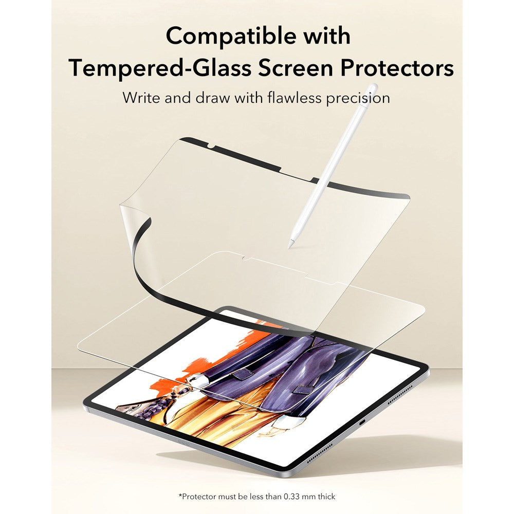 ESR iPad 11" (2025) / 10.9" (2024 / 2022) Paper Feel Screen Protector - Matte / Transparent