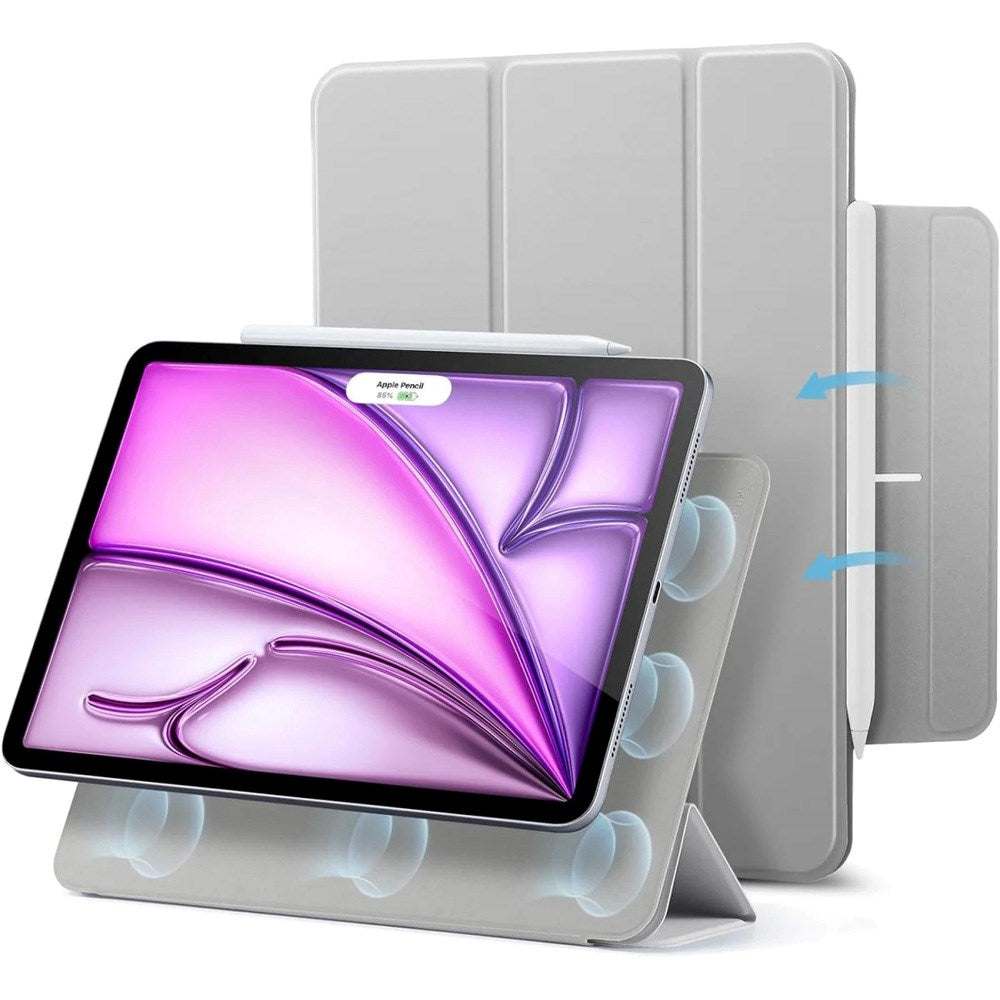 ESR iPad Air 13" (2025 / 2024) / Pro 12.9" (2022 / 2021 / 2020) Rebound Magnetic Flip Case - Grey