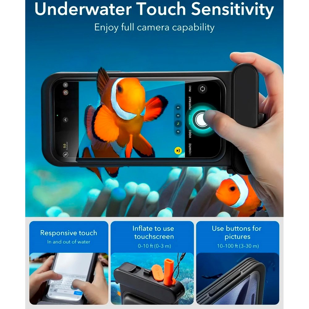 ESR iPhone 15 Pro Max / 14 Pro Max Waterproof Case - Black