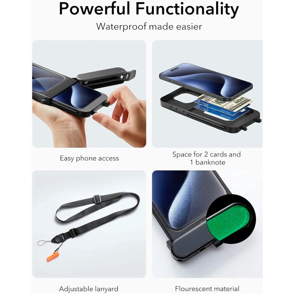 ESR iPhone 15 Pro Max / 14 Pro Max Waterproof Case - Black