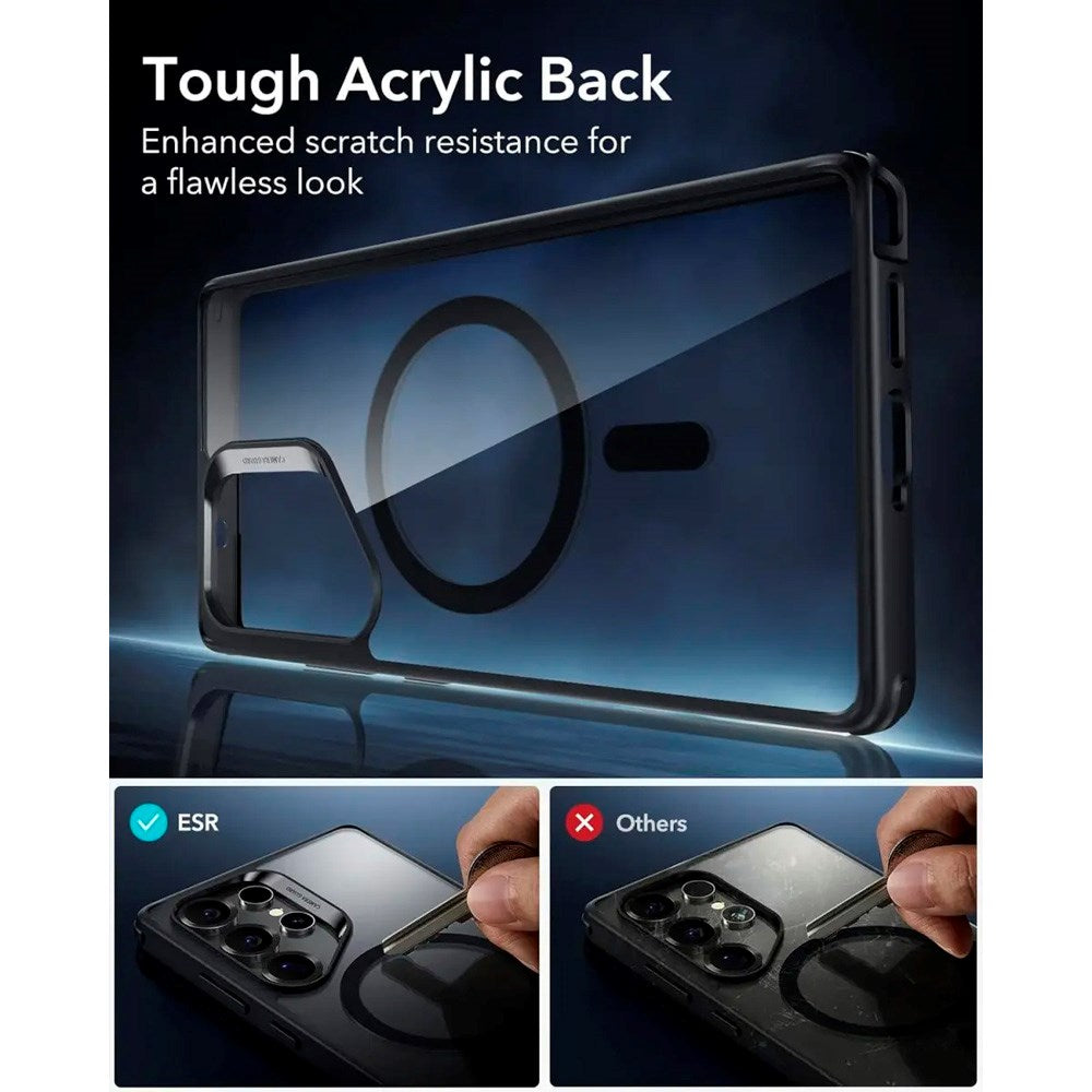 ESR Samsung Galaxy S25 Ultra Classic Hybrid Case - MagSafe Compatible - Transparent / Black
