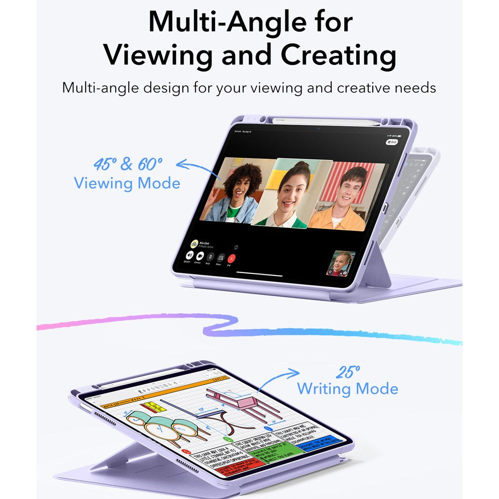 iPad Air 13" (2025 / 2024) ESR Flip Hybrid Case - Purple