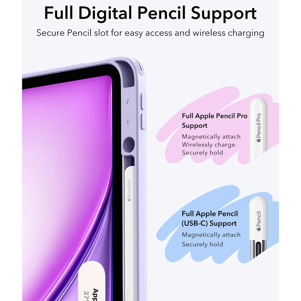 iPad Air 13" (2025 / 2024) ESR Flip Hybrid Case - Purple