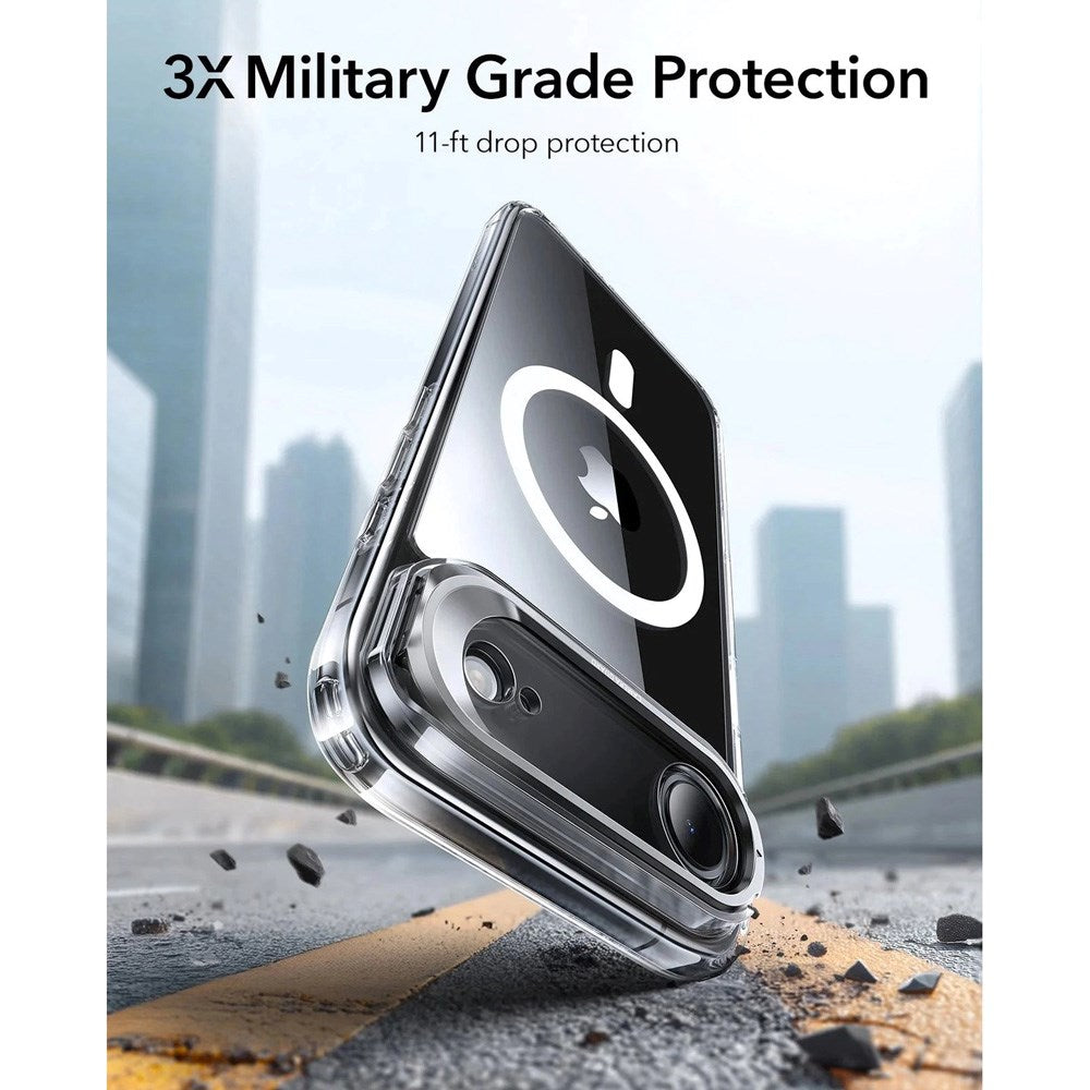 ESR iPhone Air Classic Hybrid Stash Case with Kickstand - MagSafe Compatible - Transparent