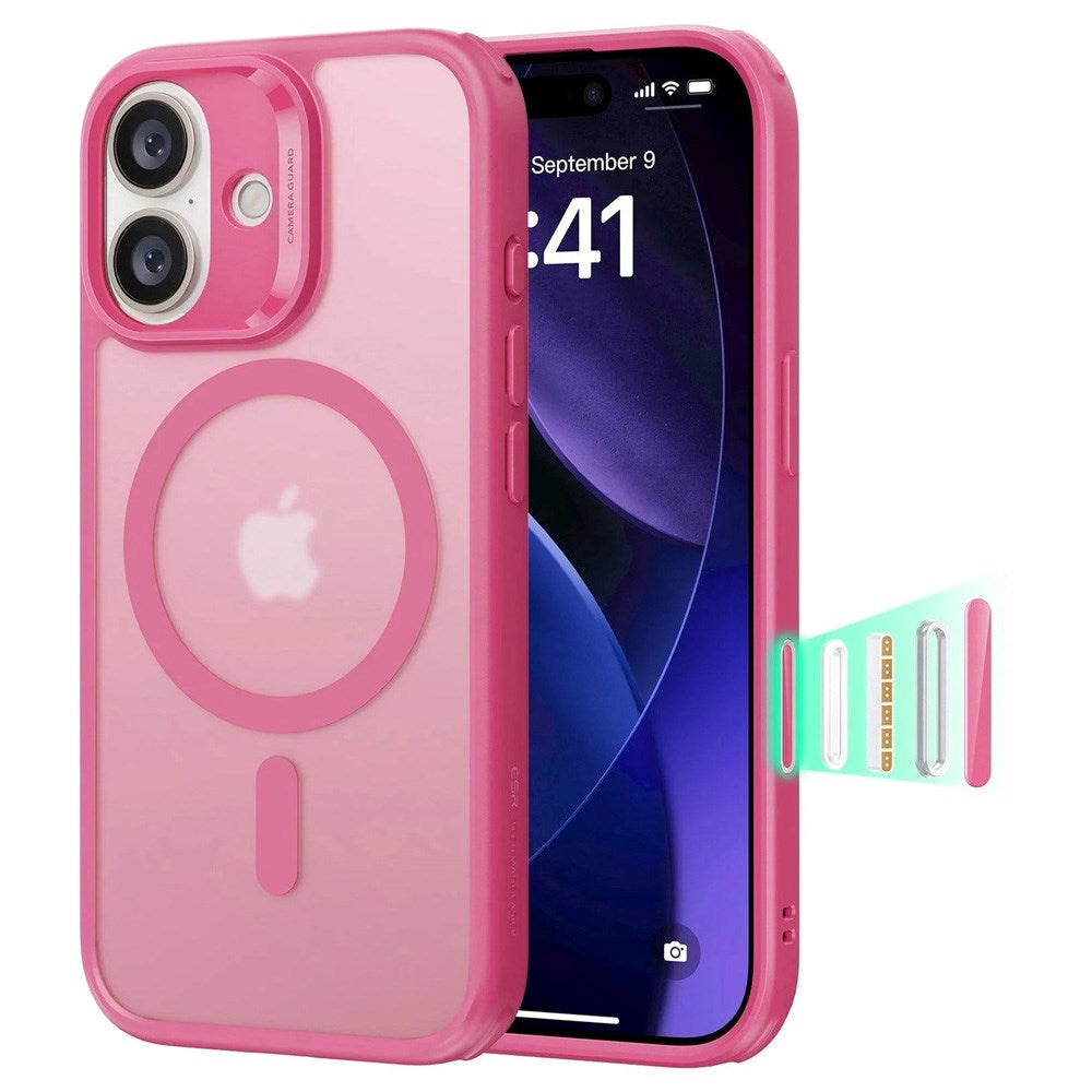 ESR iPhone 17 Classic Hybrid Case with Camera Control Button - MagSafe Compatible - Matte Pink