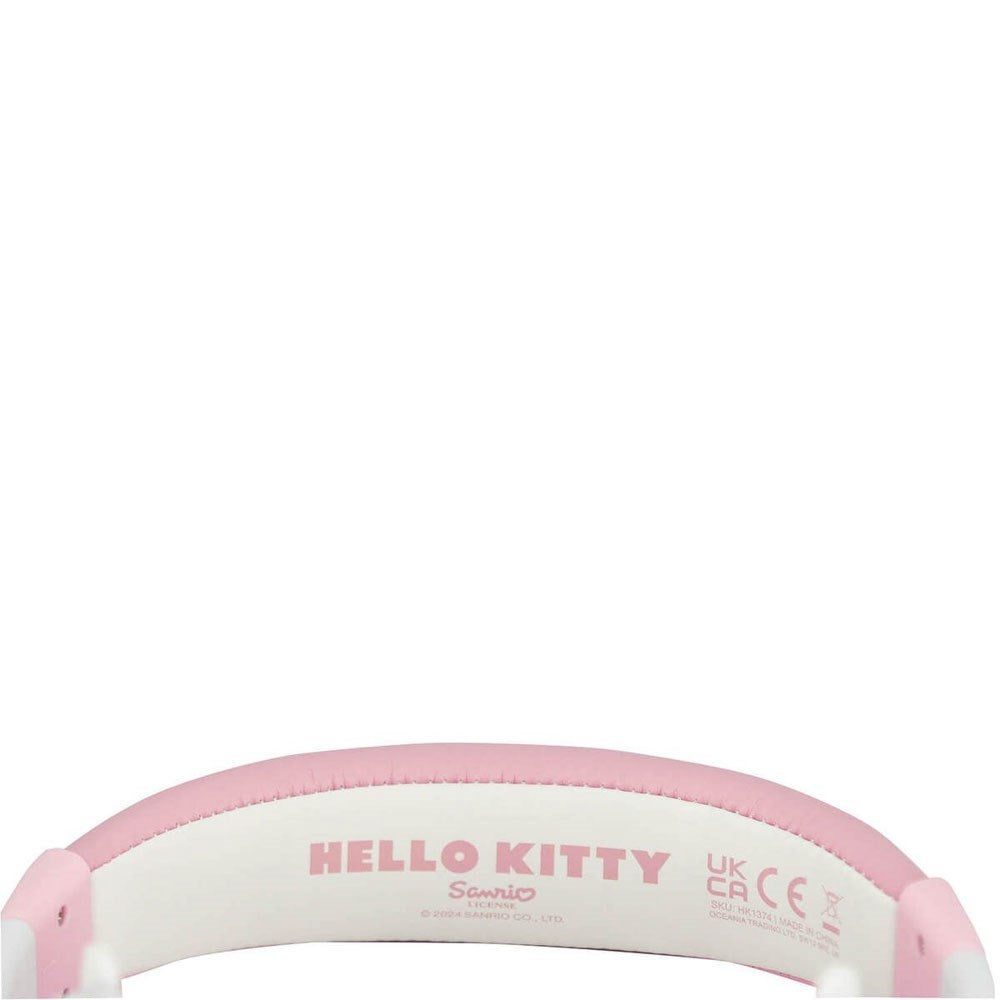 Hello Kitty OTL On-Ear Headphones for Kids with 3D Ears - Max. 85dB - White / Pink