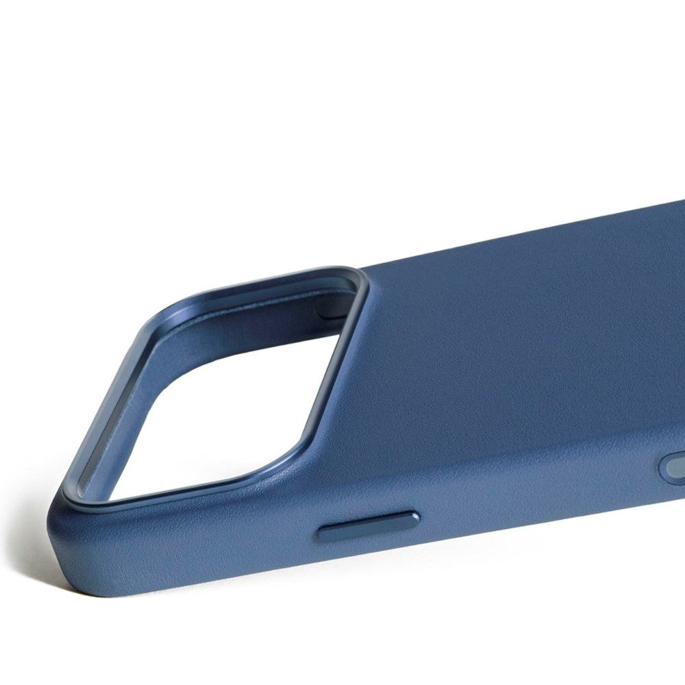 Mujjo iPhone 17 Pro Max Leather Case - MagSafe Compatible - Monaco Blue