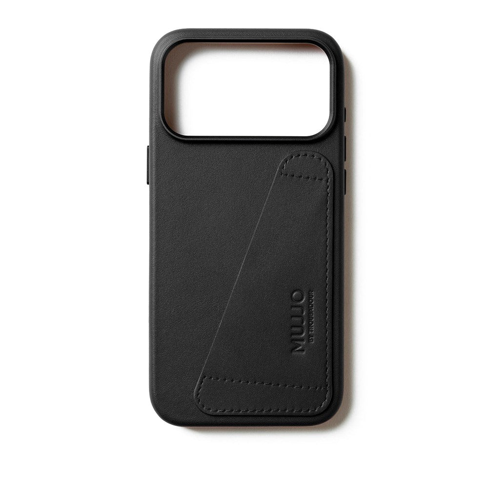 Mujjo iPhone 17 Pro Max Wallet Leather Case - MagSafe Compatible - Black