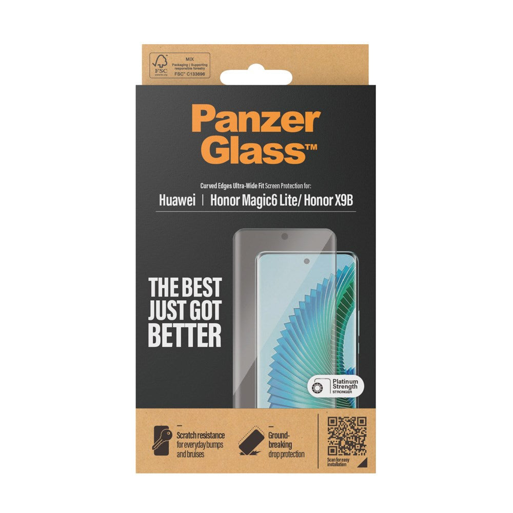 Honor Magic 6 Lite / Honor X9B - PanzerGlass Ultra-Wide Fit Screen Protector - Transparent