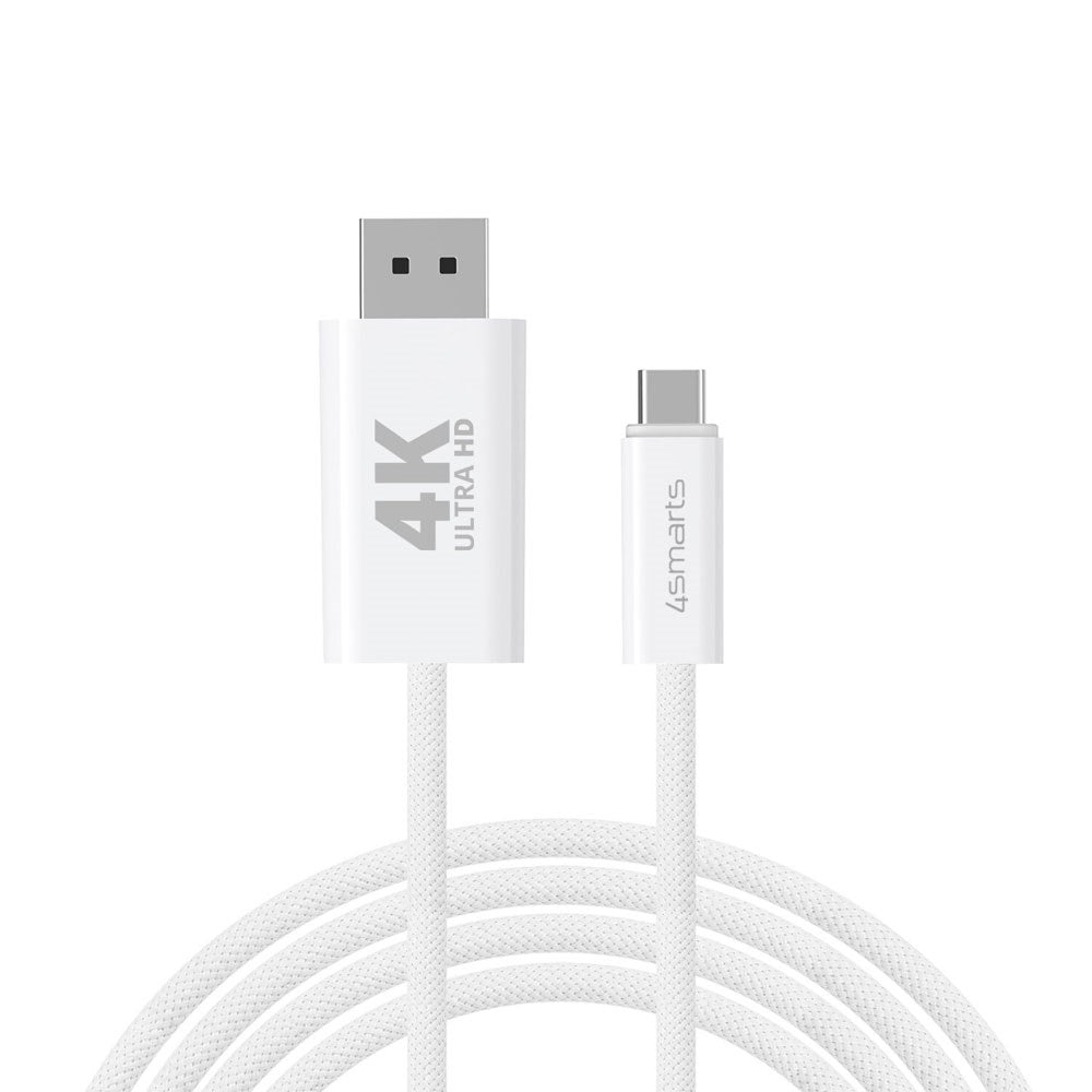 4smarts USB-C to DisplayPort Cable - 2m - White