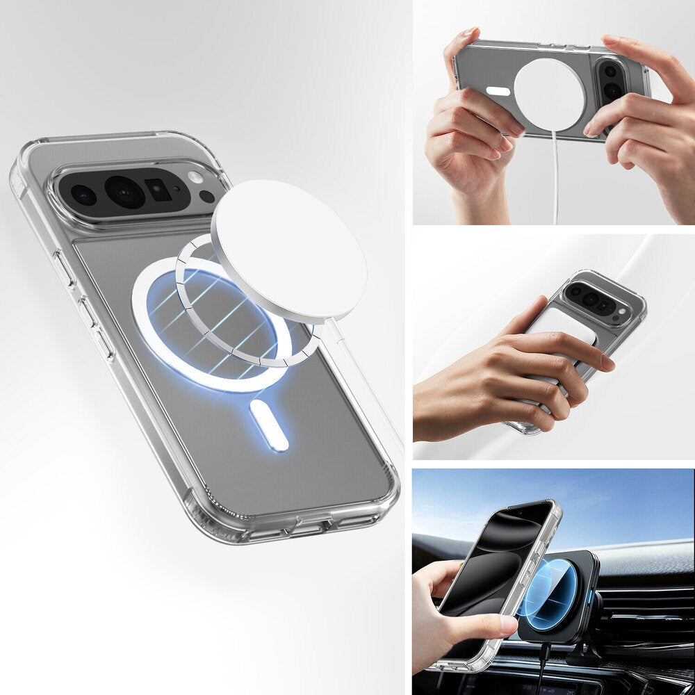 Google Pixel 11 Pro XL 4Smarts 360° Protection Set with Case & Screen Protection Glass - Qi2 Compatible - Transparent