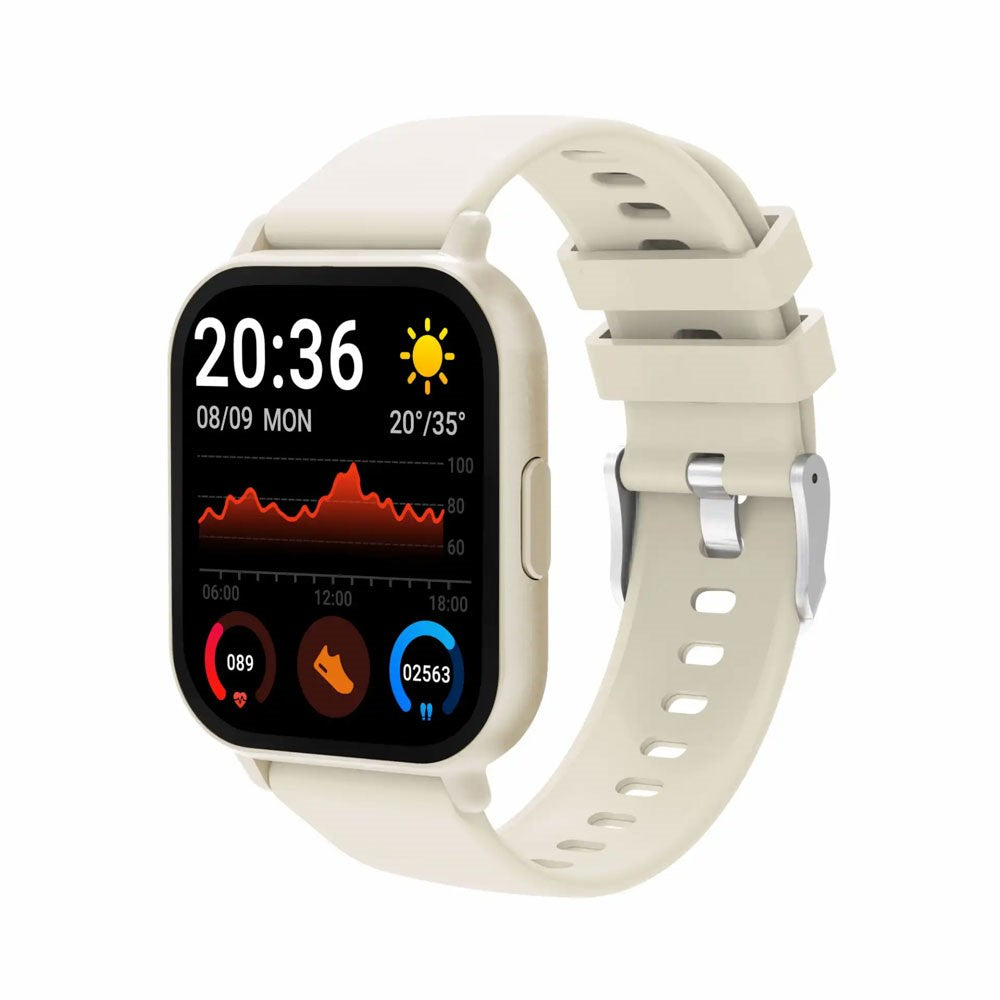 Denver SWC-176BE Smartwatch with Sleep and Fitness Tracker - Silicone Strap - Beige
