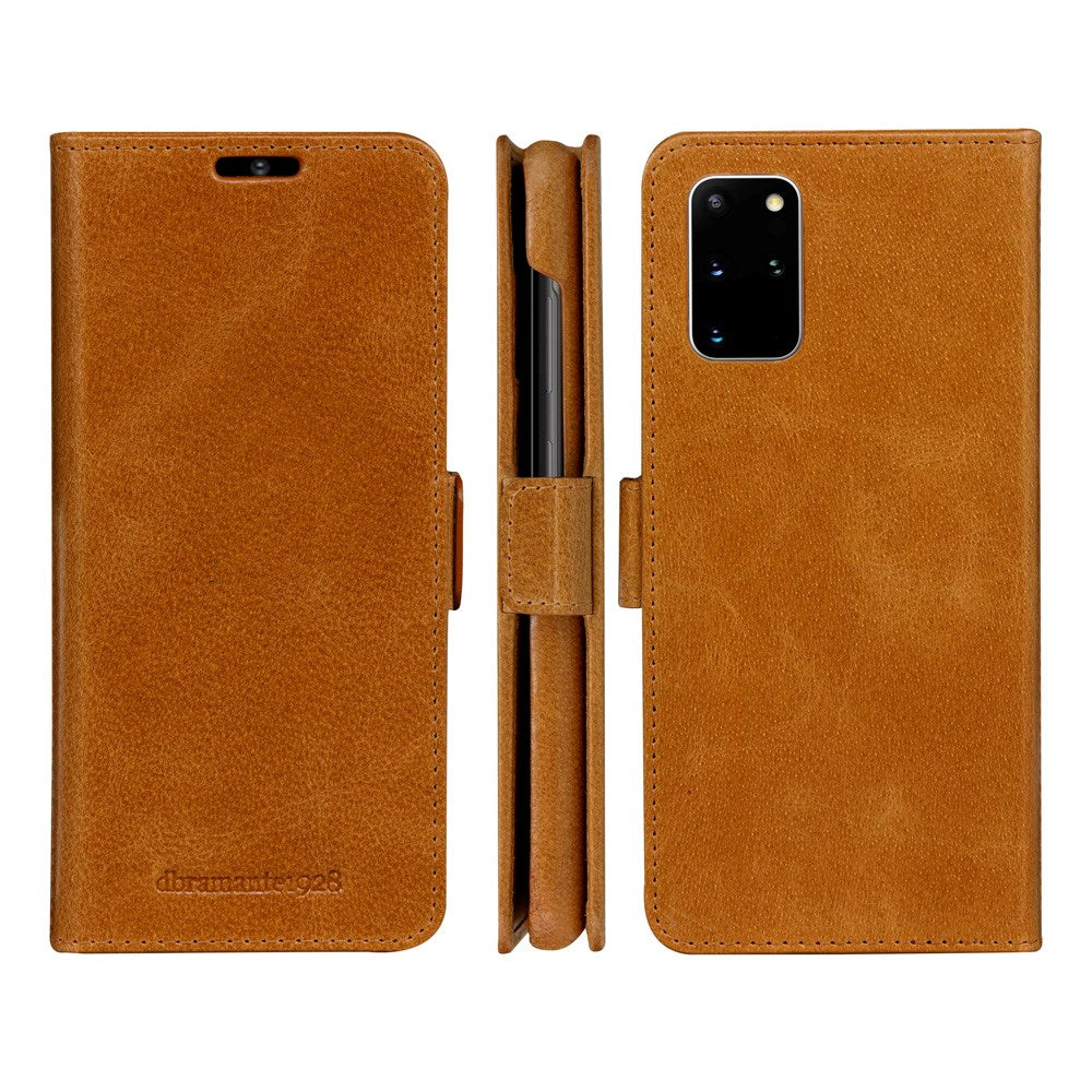 Samsung Galaxy S20+ (Plus) dbramante1928 Lynge 2-in-1 Genuine Leather Flip Case - Tan