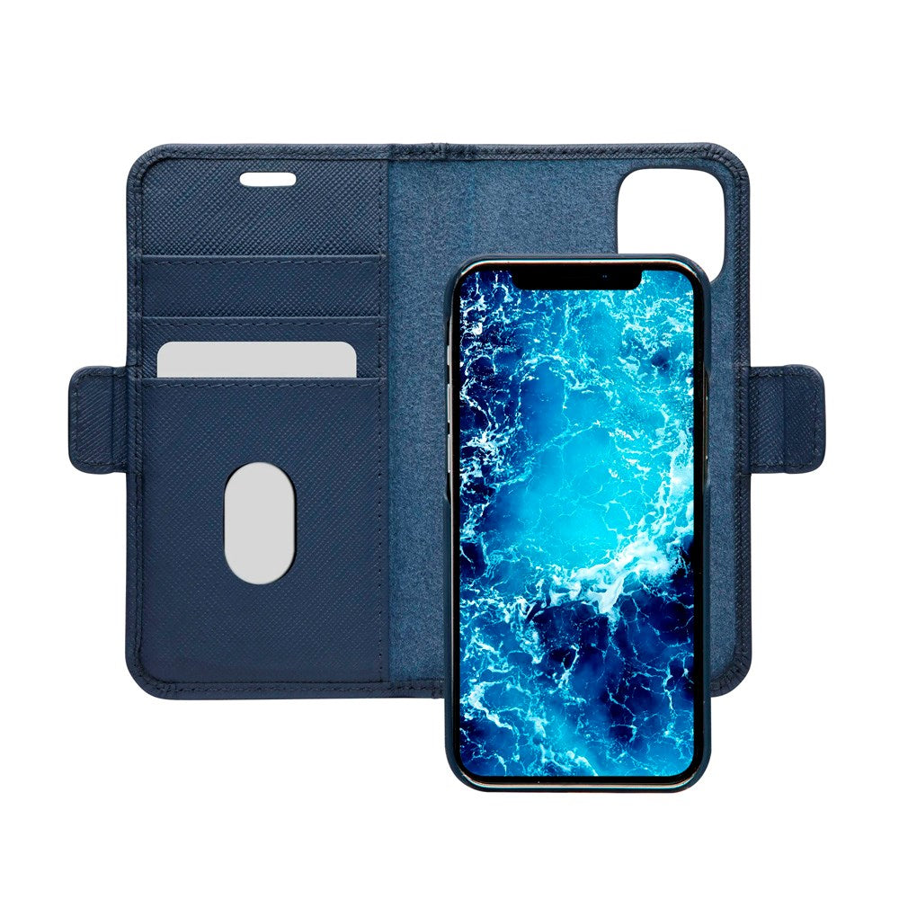iPhone 12 Mini dbramante1928 New York 2-in-1 Genuine Leather Flip Case - Ocean Blue