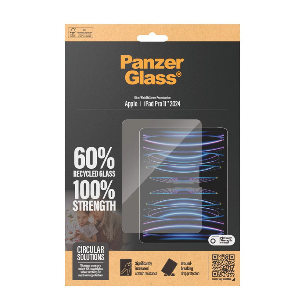 iPad Pro 11" (2025 / 2024) PanzerGlass Ultra-Wide Fit Screen Protector - Platinum Strength - Transparent