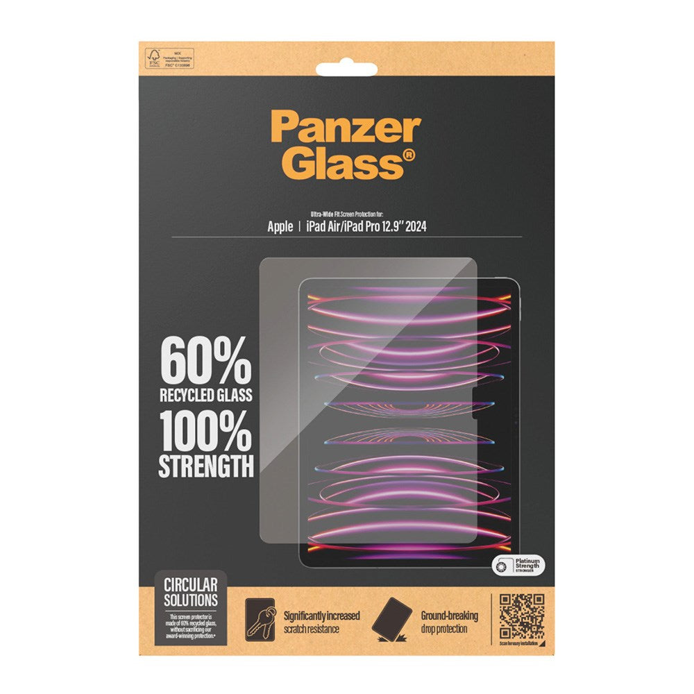 iPad Air 13" (2024) / Pro 13" (2025 / 2024) PanzerGlass Ultra-Wide Fit Screen Protector - Platinum Strength - Transparent
