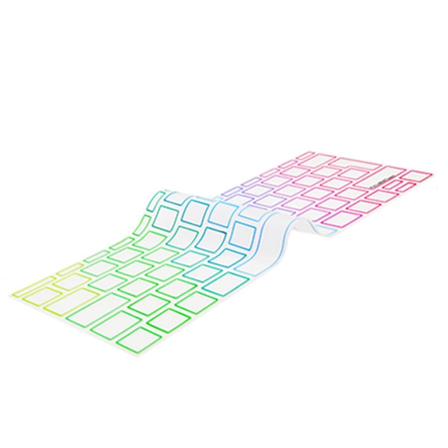 Philbert MacBook (A1534 / A1708) Keyboard Case w. Danish Keys - Transparent / Rainbow