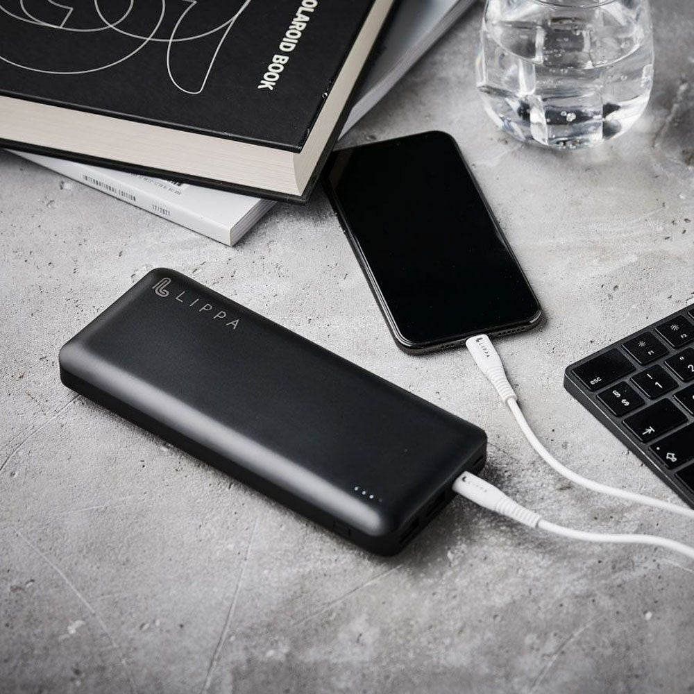 Lippa 65W Powerbank 26,800 mAh with 2 x USB-A & 1 x USB-C - Black