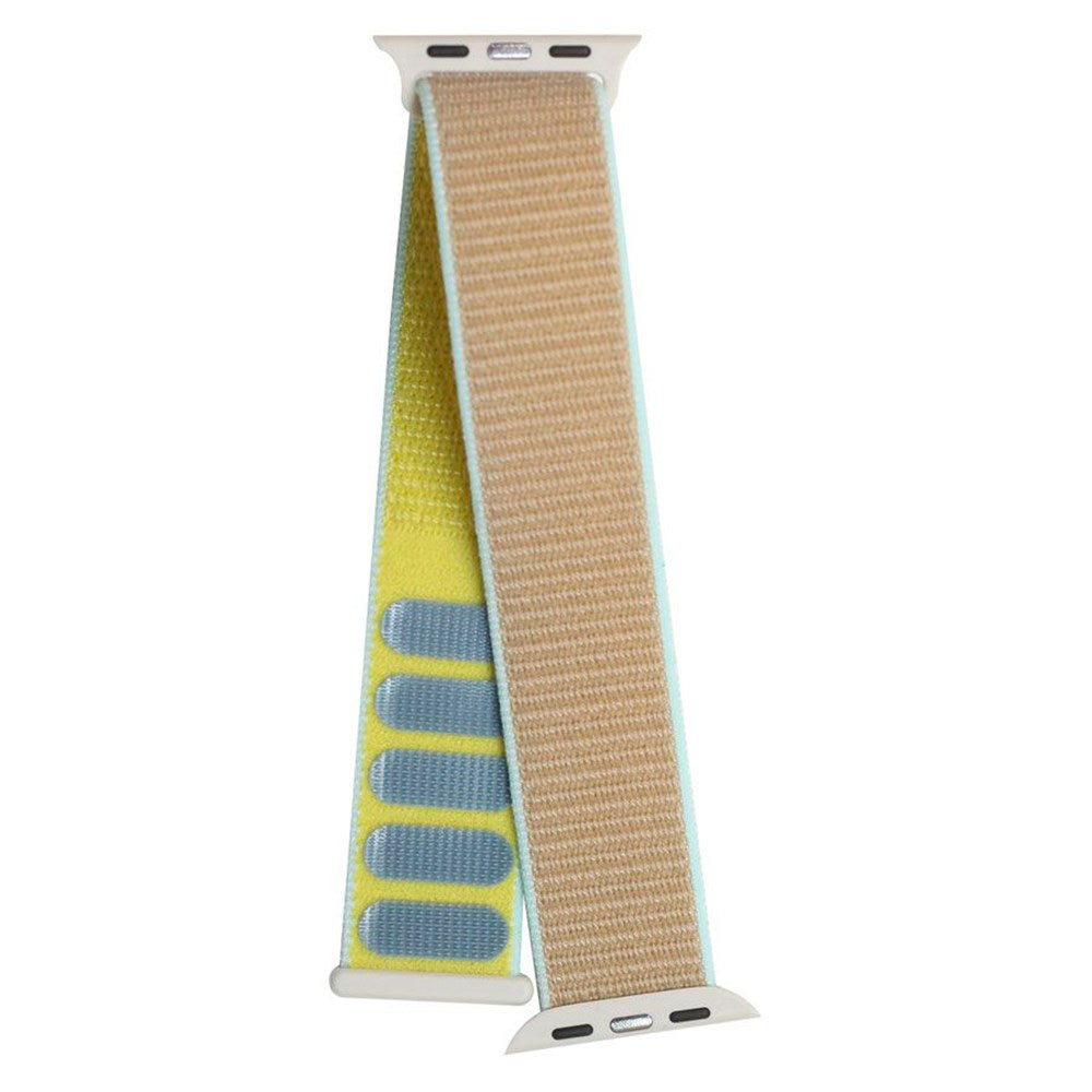 Apple Watch (42/44/SE/45/46/49mm) Lippa Nylon Strap - Yellow with Blue Edge