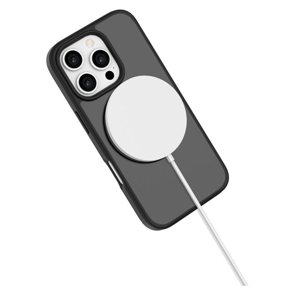 iPhone 16 Pro Lippa Hybrid Plastic Case with 360 Rotating Kickstand - MagSafe Compatible - Matte / Black