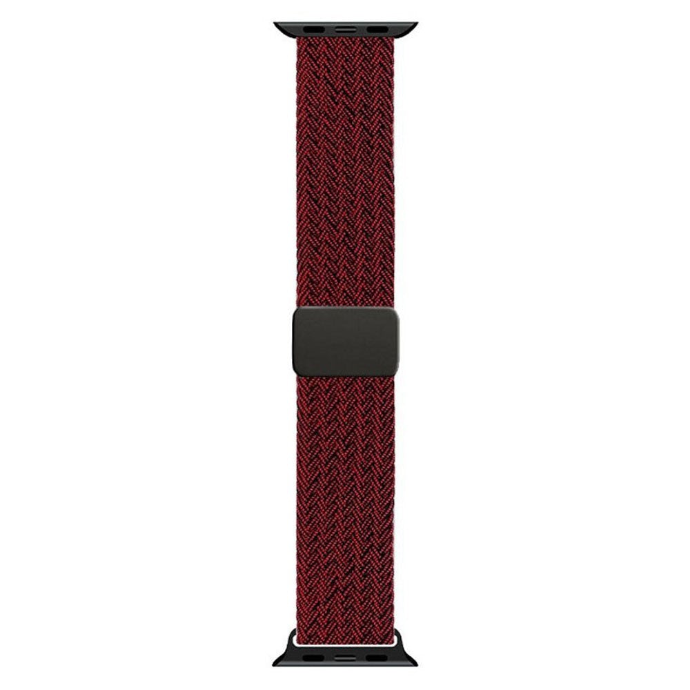 Apple Watch (38/40/SE/41/42mm) Lippa Nylon Strap with Magnetic Lock - Red
