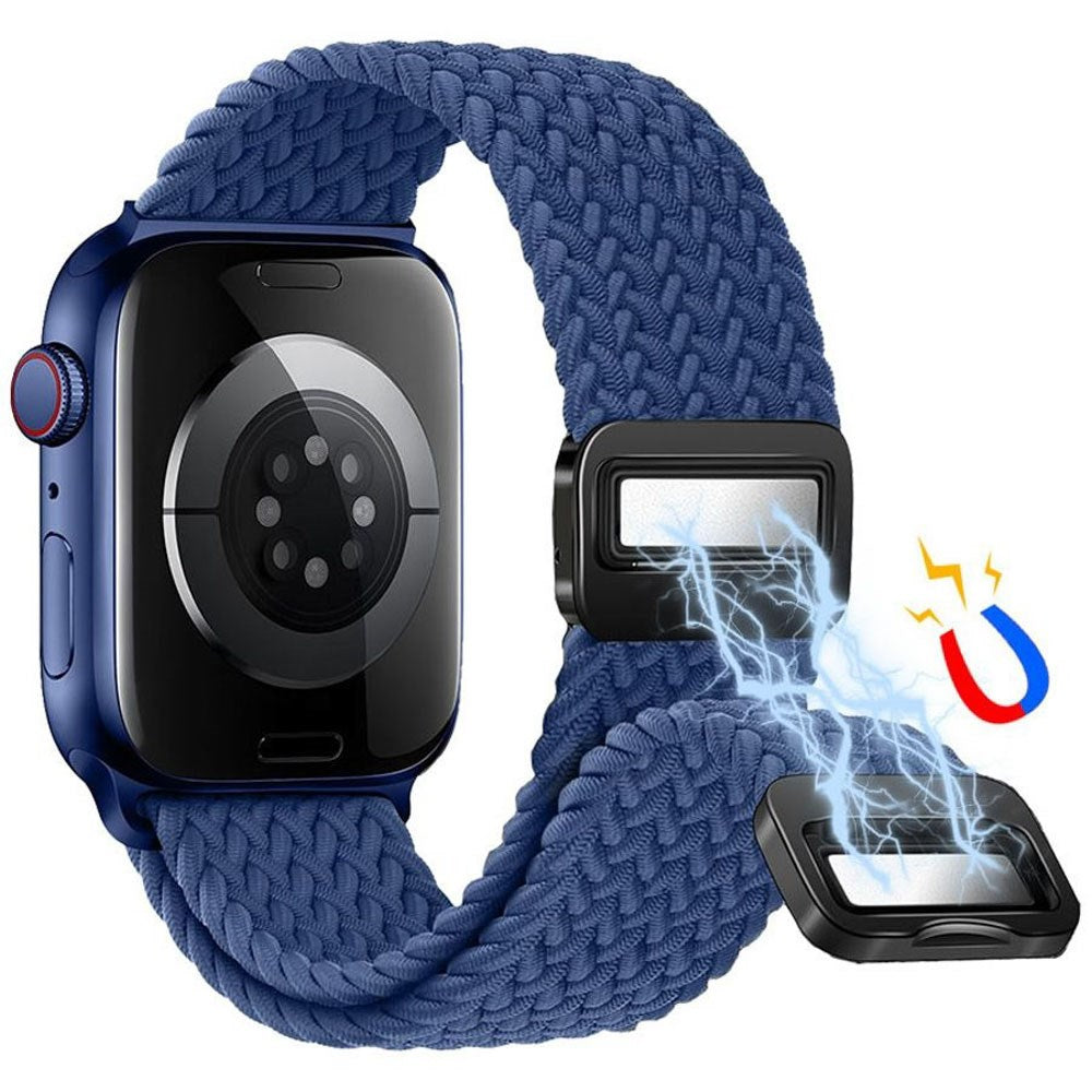 Apple Watch (42/44/SE/45/46/49mm) Lippa Nylon Strap with Magnetic Lock - Blue