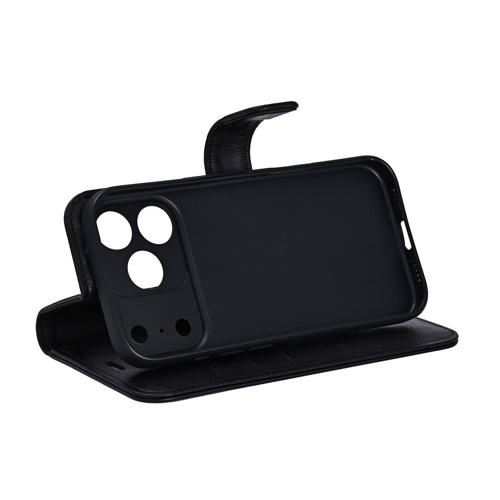 RadiCover iPhone 17 Pro Anti Radiation Faux Leather Flip Case with Wallet - Black